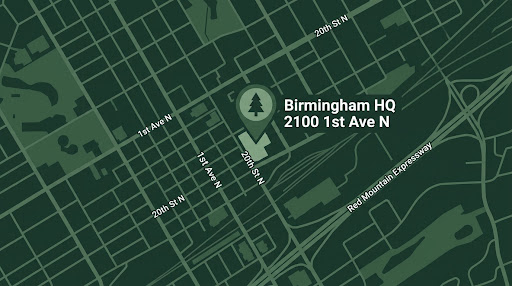 Map of Birmingham HQ